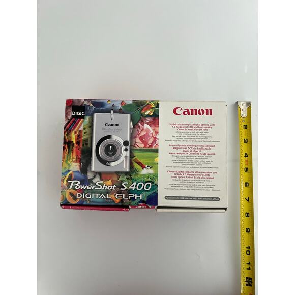 Canon PowerShot S400 Digital Elph Camera - Silver Extras UNTESTED Parts Only - Picture 1 of 16